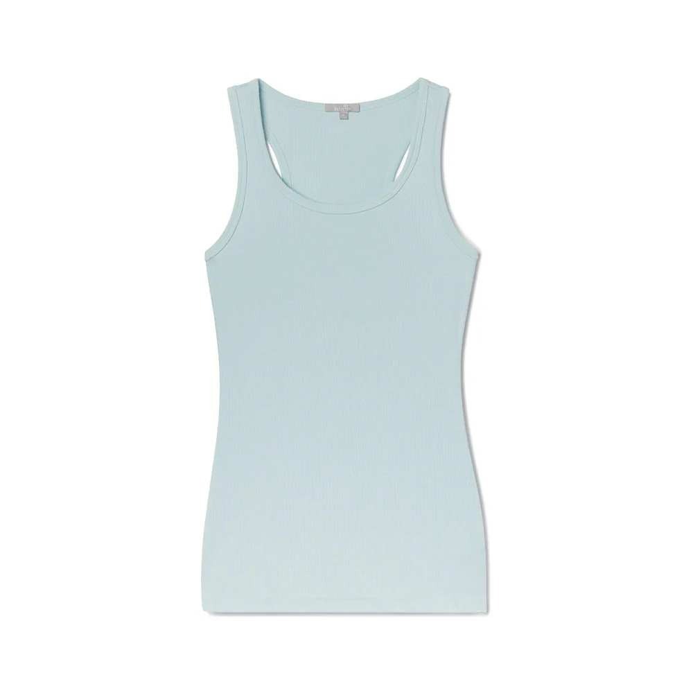 NWOT PJ Harlow Charlie Rib Knit Racerback Tank Top Mint Aqua XS 0-4 Retails $46